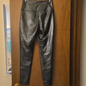 Tinseltown Shiny Black Faux Leather Pants